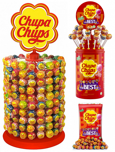CHUPA CHUPS TUBO 110, RUEDA 200 Y BOLSA 120