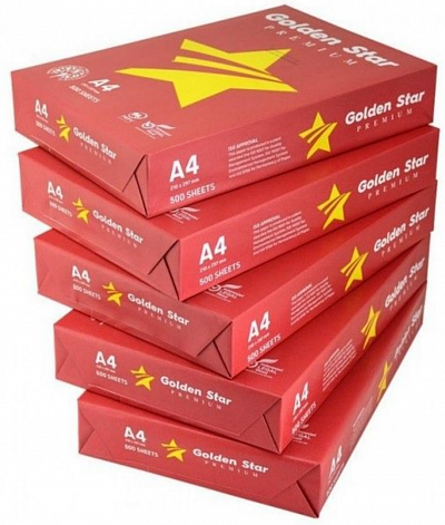 PAPEL A4 80 GRS GOLDEN STAR, PAQ. 500 U.