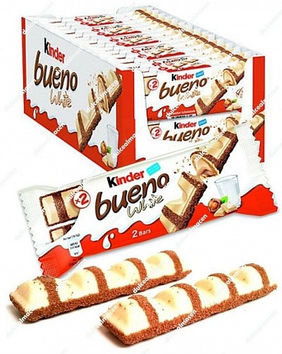 KINDER BUENO / WHITE, PAQS DE 2 UDS