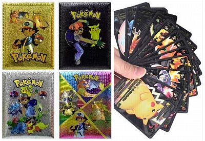 CARTAS PLASTIFICADAS POKEMON, CARTERITA 10 UDS